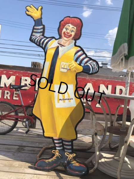 画像1: Vintage McDonald U.S.A Ronald McDonald Wooden Sign Very HARD TO FIND!!!!! (B477) (1)