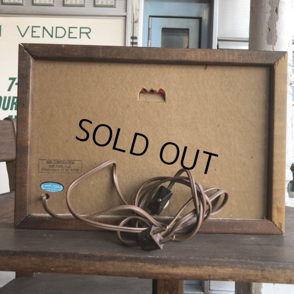 画像7: 70s Vintage Light Up BAR Stain Glass style Sing (B479) (7)