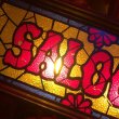 画像14: 70s Vintage Light Up SALOON Stain Glass style Sing (B478) (14)