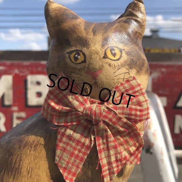 画像12: 1930s〜 Antique Cats Kitten Lithographed Oil Cloth Dolls (B488) (12)