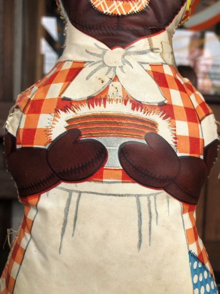 画像4: 40s Vintage Aunt Jemima Advertising Oil Cloth Doll Set (B489)  (4)