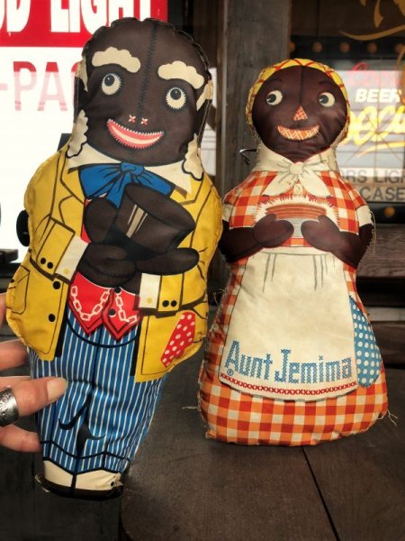 画像12: 40s Vintage Aunt Jemima Advertising Oil Cloth Doll Set (B489)  (12)