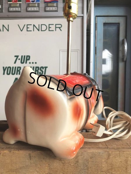 画像8: 70s Carnival Prize Vintage Hound Dog Plastic Lamp (B498) (8)
