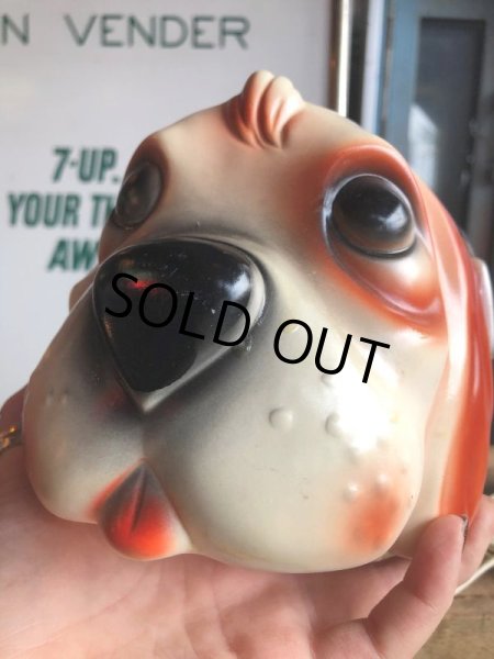 画像4: 70s Carnival Prize Vintage Hound Dog Plastic Lamp (B498) (4)