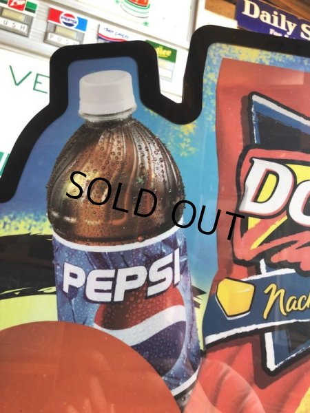画像11: 00s Advertising Pepsi & FRITO LAY Lighted Store Display Sign (B505) (11)