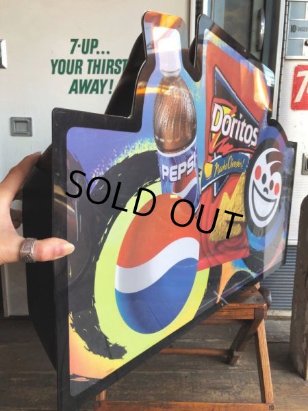 画像3: 00s Advertising Pepsi & FRITO LAY Lighted Store Display Sign (B505) (3)