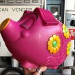 画像13: 70s Vintage Psychedelic Hippie Pig Piggy Bank BIG SIZE (B507) (13)