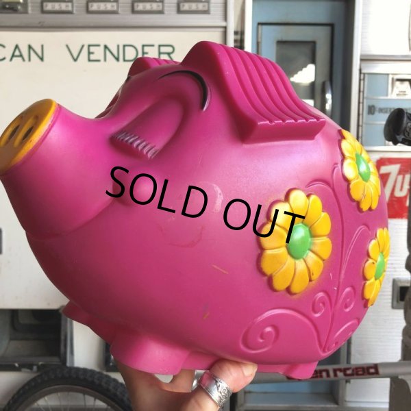画像13: 70s Vintage Psychedelic Hippie Pig Piggy Bank BIG SIZE (B507) (13)