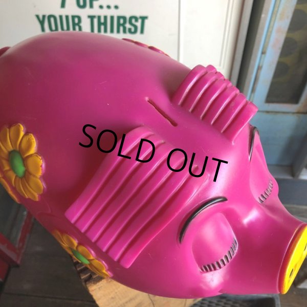 画像10: 70s Vintage Psychedelic Hippie Pig Piggy Bank BIG SIZE (B507) (10)