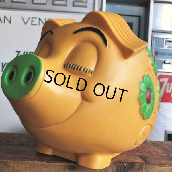 画像7: 70s Vintage Psychedelic Hippie Pig Piggy Bank BIG SIZE (B506) (7)