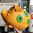 画像1: 70s Vintage Psychedelic Hippie Pig Piggy Bank BIG SIZE (B506) (1)