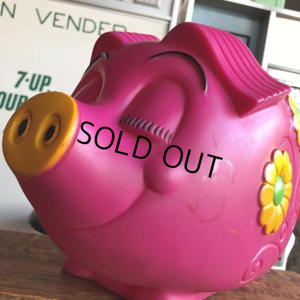 画像3: 70s Vintage Psychedelic Hippie Pig Piggy Bank BIG SIZE (B507) (3)