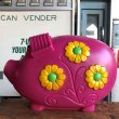 画像7: 70s Vintage Psychedelic Hippie Pig Piggy Bank BIG SIZE (B507) (7)