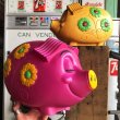 画像1: 70s Vintage Psychedelic Hippie Pig Piggy Bank BIG SIZE (B507) (1)