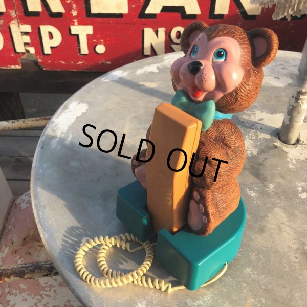 画像6: 80s Vintage Cuddles Teddy Bear Telephone (B508) (6)