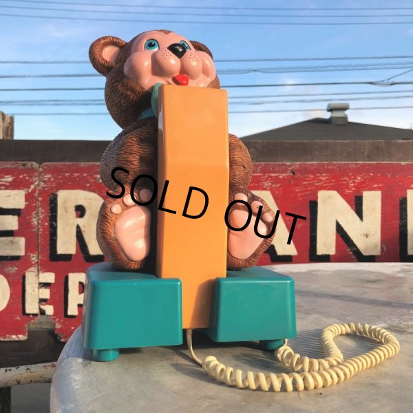 画像2: 80s Vintage Cuddles Teddy Bear Telephone (B508) (2)