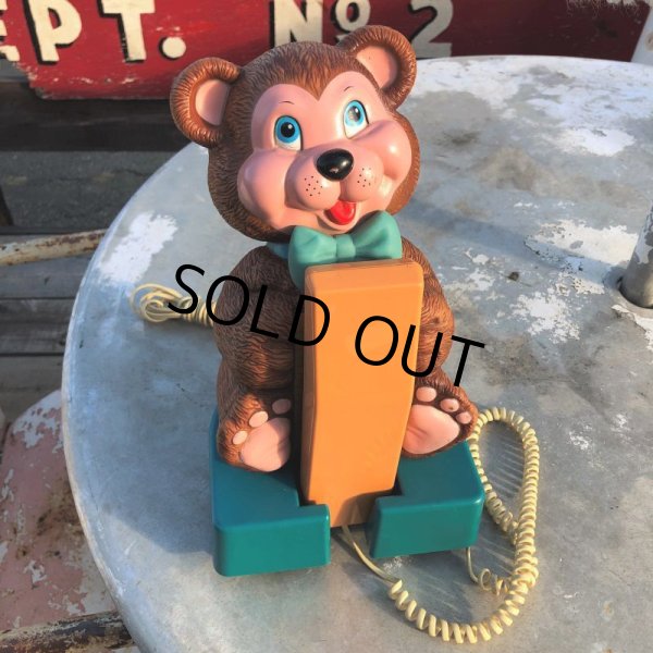 画像4: 80s Vintage Cuddles Teddy Bear Telephone (B508) (4)