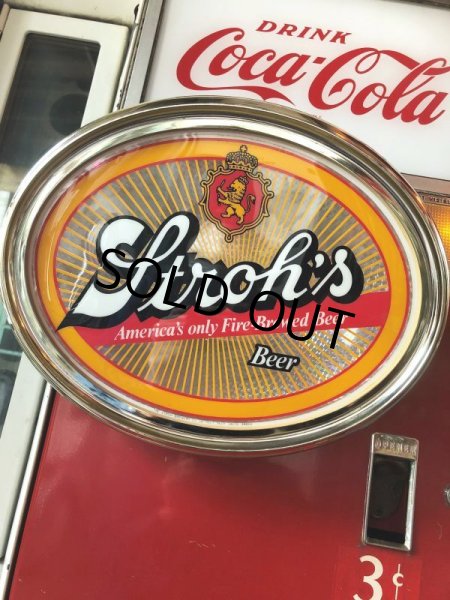 画像1: Vintage Stroh's Beer Starburst Illuminated Oval Lighted Bar Sign (B514) (1)