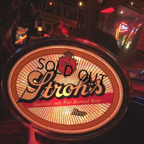 画像10: Vintage Stroh's Beer Starburst Illuminated Oval Lighted Bar Sign (B514) (10)