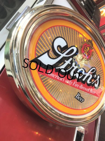 画像3: Vintage Stroh's Beer Starburst Illuminated Oval Lighted Bar Sign (B514) (3)