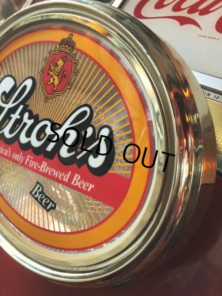 画像2: Vintage Stroh's Beer Starburst Illuminated Oval Lighted Bar Sign (B514) (2)