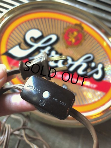 画像9: Vintage Stroh's Beer Starburst Illuminated Oval Lighted Bar Sign (B514) (9)