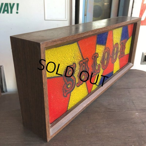 画像6: 70s Vintage Light Up SALOON Stain Glass style Sing (B546) (6)