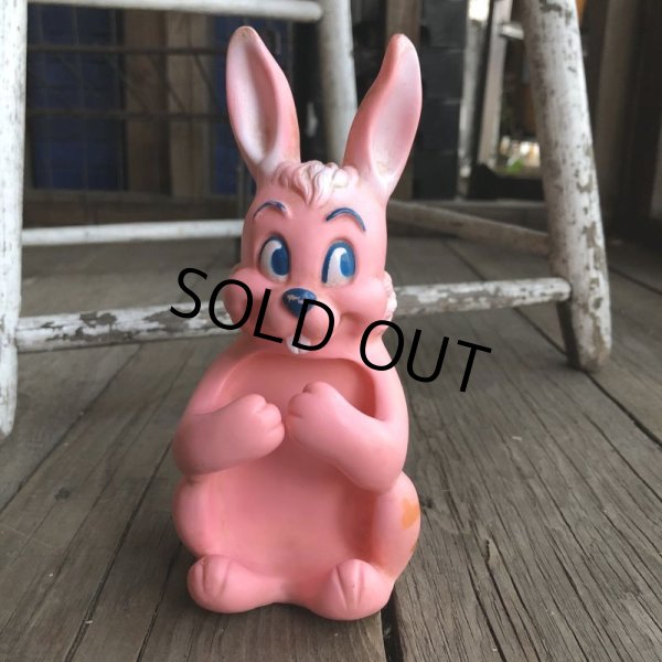 画像1: Vintage Delegar Rubber Doll Soap Dish Bunny (B550) (1)