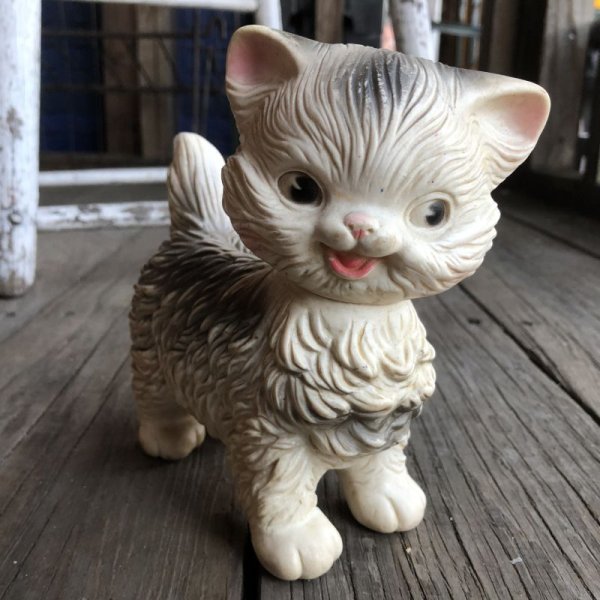 画像1: Vintage Edward Mobley Rubber Doll Kitty Cat (B561) (1)