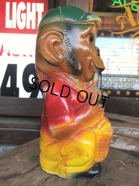 画像4: Vintage Carnival Chalkware Smoking Monkey Holding Bank (B566) (4)