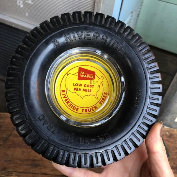 画像1: Vintage Tire Ashtray Riverside (B576) (1)