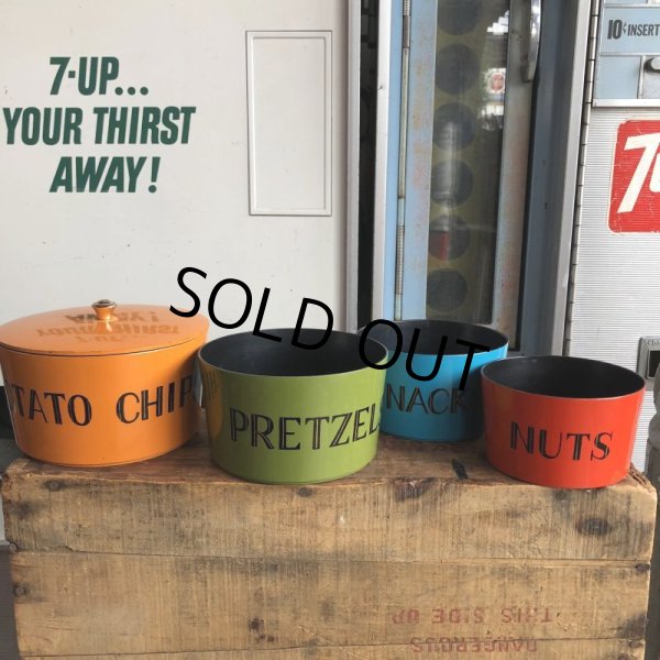 画像14: 60s Nesting Snack Bowls Potato Chips Pretzels Nuts Snacks (B579) (14)