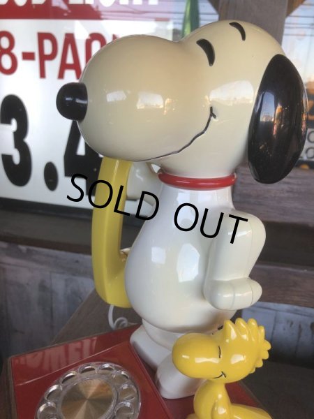 画像9: 70s Vintage Snoopy And Woodstock Rotary Dial Phone (B589) (9)