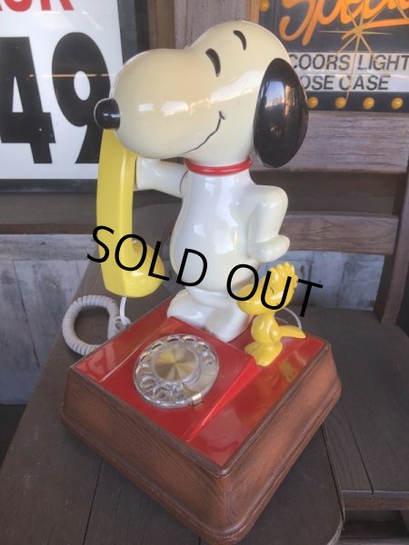 画像6: 70s Vintage Snoopy And Woodstock Rotary Dial Phone (B589) (6)