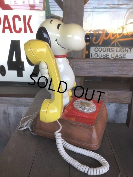 画像5: 70s Vintage Snoopy And Woodstock Rotary Dial Phone (B589) (5)
