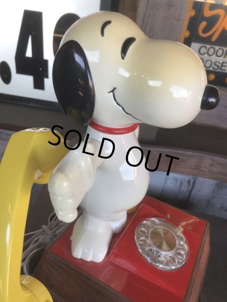 画像8: 70s Vintage Snoopy And Woodstock Rotary Dial Phone (B589) (8)