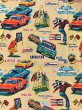 画像1: 70s Vintage SEARS NASCAR Blanket Fabric 268x227cm (B590) (1)