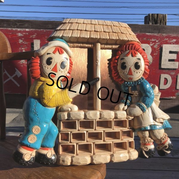 画像1: 70s Vintage Raggedy Ann Andy Wall Decor Plaques (T591) (1)