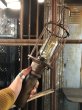画像4: Vintage Industrial Wood Handle Trouble Hanging Light Lamp (B595) (4)