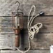 画像10: Vintage Industrial Wood Handle Trouble Hanging Light Lamp (B595) (10)