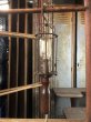 画像3: Vintage Industrial Wood Handle Trouble Hanging Light Lamp (B594) (3)