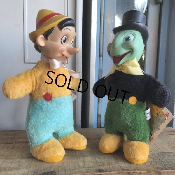 画像3: 50s Vintage GUND Disney Pinocchio & Jiminy Cricket SET (B597) (3)