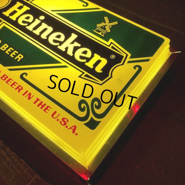 画像15: 70s Vintage Heineken Beer Lighted Sign (B601) (15)