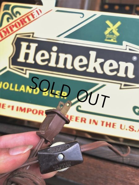 画像11: 70s Vintage Heineken Beer Lighted Sign (B601) (11)