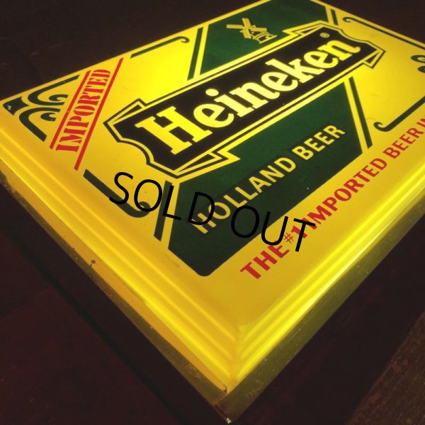 画像14: 70s Vintage Heineken Beer Lighted Sign (B601) (14)
