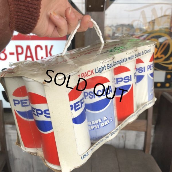 画像1: 70s Vintage Pepsi-Cola HAVE A PEPSI DAY! 7 Pack Party Lights (B602) (1)