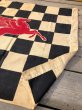 画像12: 50s Vintage Mobil Original Flying Red Hors Speedway Race Checkered Flag (B609) (12)