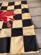 画像14: 50s Vintage Mobil Original Flying Red Hors Speedway Race Checkered Flag (B609) (14)