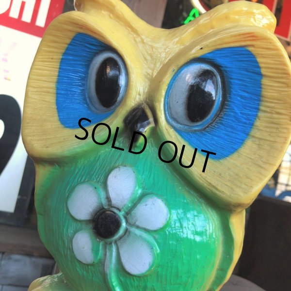 画像7: Vintage Psychedelic Hippie Owl Yellow (B615)  (7)