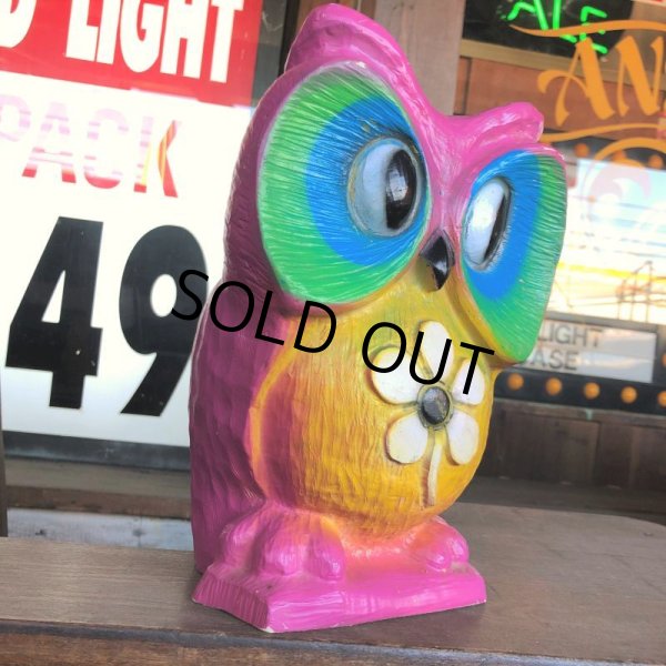 画像3: Vintage Psychedelic Hippie Owl Pink (B616)  (3)